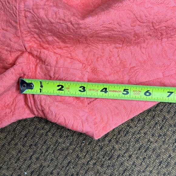 J. Crew Womens Shorts 00 Textured Coral Cotton Elastic Waist Pockets - Picture 6 of 7